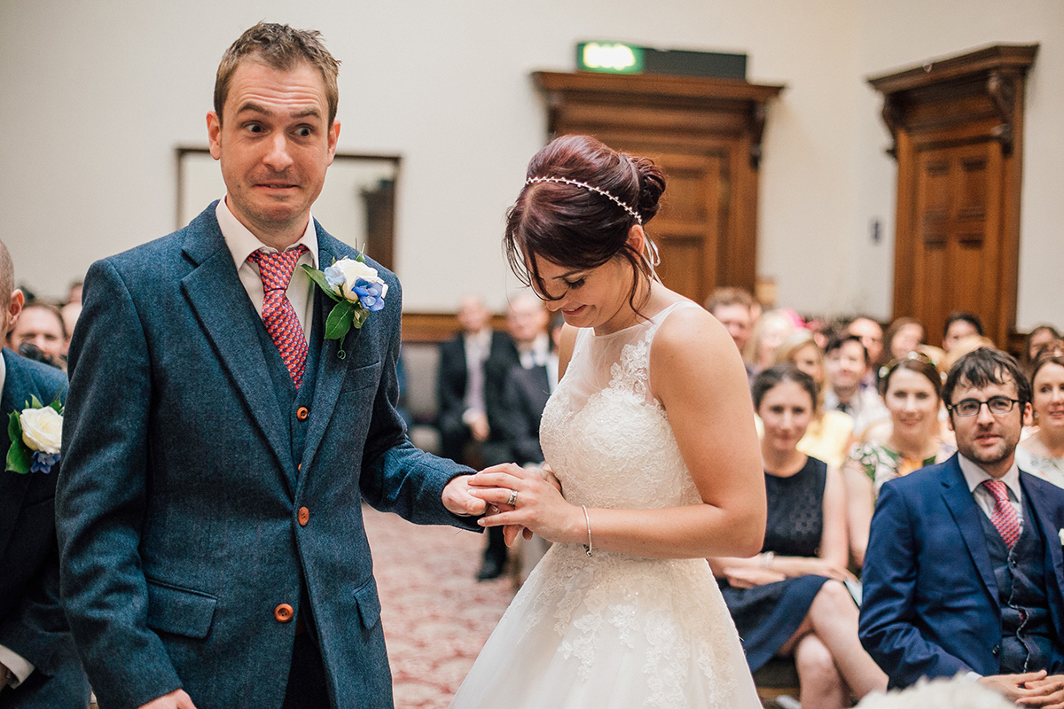 Fun Wedding Photographer St Georges Hall Liverpool and Cheshire