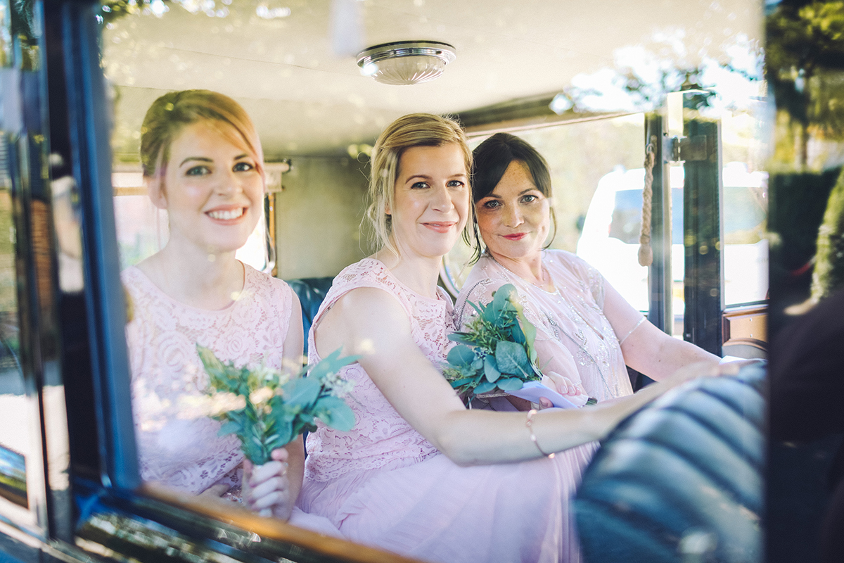 Combermere Abbey wedding | Combermere Abbey wedding photography | Combermere Abbey bridesmaids arrival