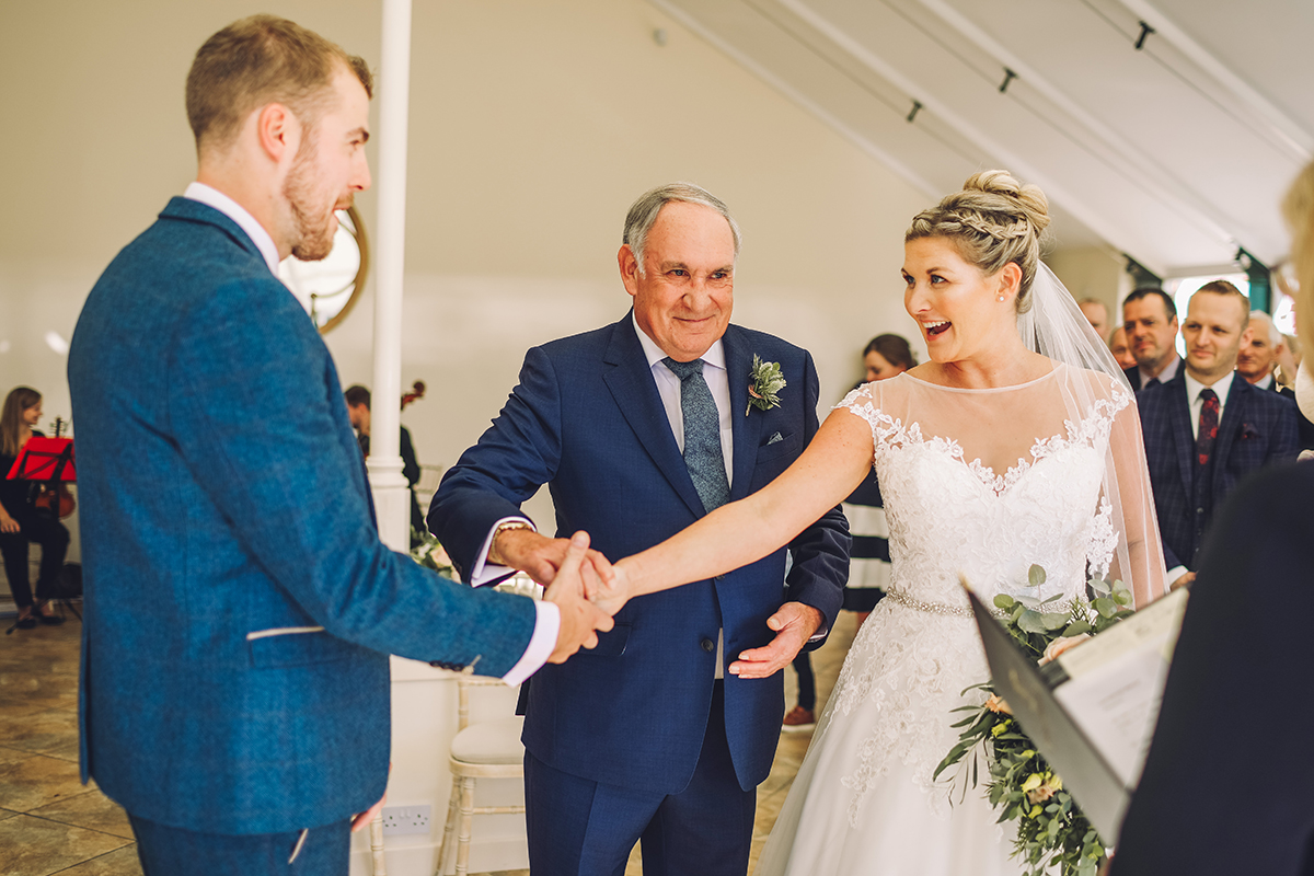 Combermere Abbey wedding | Combermere Abbey wedding photography | Combermere Abbey giving away the bride