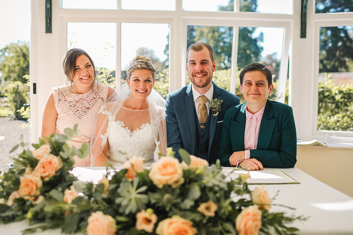 Combermere Abbey wedding | Combermere Abbey wedding photography | Combermere Abbey certifying the marriage