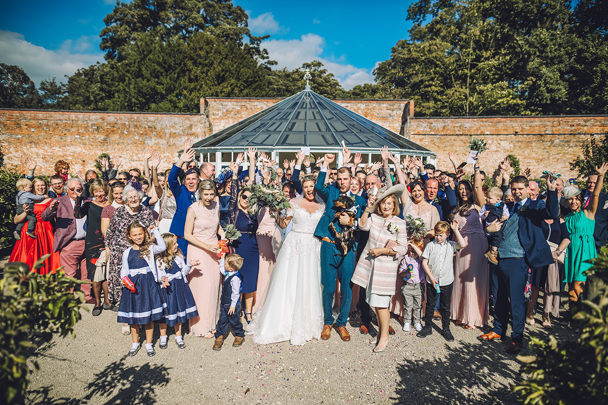 Combermere Abbey wedding | Combermere Abbey wedding photography | Combermere Abbey group photo